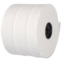 Toiletpapir, neutral, 2-lags, 100m x 9,8cm, Ø13,4cm, hvid, blandingsfibre