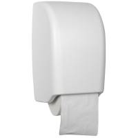 Dispenser, White Classic, 16,5x16x27cm, hvid, plast, til 2 ruller toiletpapir