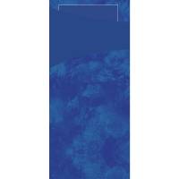 Bestiklomme, Duni Sacchetto, 19x8,5cm, mørkeblå, papir, med mørkeblå serviet *Denne vare tages ikke retur*