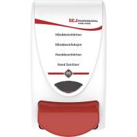 Dispenser, Deb Stoko Handdisinfection, 1000 ml, hvid, manuel, med rød knap