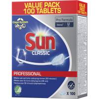 Opvasketabs, Sun Professional Classic, uden klor, med farve og parfume, 100stk