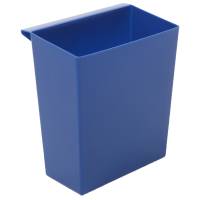 Indsats, 9,5 l, blå, til firkantet affaldsspand, kildesortering