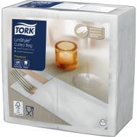 Bestikserviet, Tork Premium, 1/8 fold, 39x39cm, hvid, nyfiber