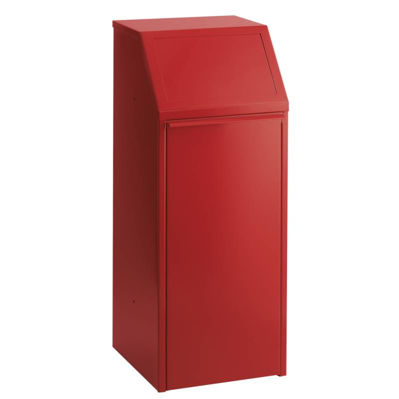 Billede af Affaldsspand, Rød, Galvaniseret Stål/pulverlakeret Stål, 70 L