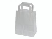 Papirsbærepose hvid 4,9L 70g 180/105x230mm 500stk/pak