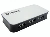 USB Hub 4-port Sandberg USB 3,0 hvid