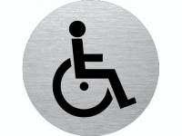 Skilt Handicaptoilet Ø:75mm aluminium