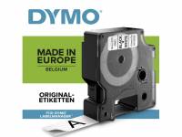 Labeltape DYMO D1 9mm sort på hvid