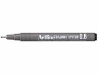 Drawingpen Artline EK238 0,8mm sort SORT 1x1x1mm (1)