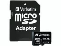 Micro SDXC kort Verbatim 128GB Class 10 m/adapter