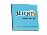 Notes Stick'N NEON blå 76x76mm 100blade