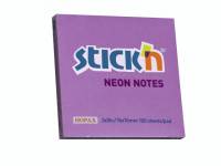 Notes Stick'N NEON lilla 76x76mm 100blade
