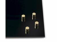 Magnet cylinder guld 4stk på kort METALLIC 1x1x1mm (1)