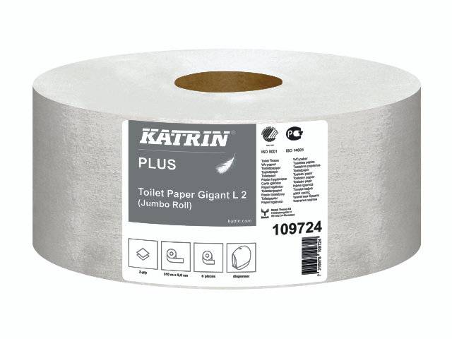 Toiletpapir Katrin Plus Gigant M 2-Lags 310M 6Rl/kar 109724