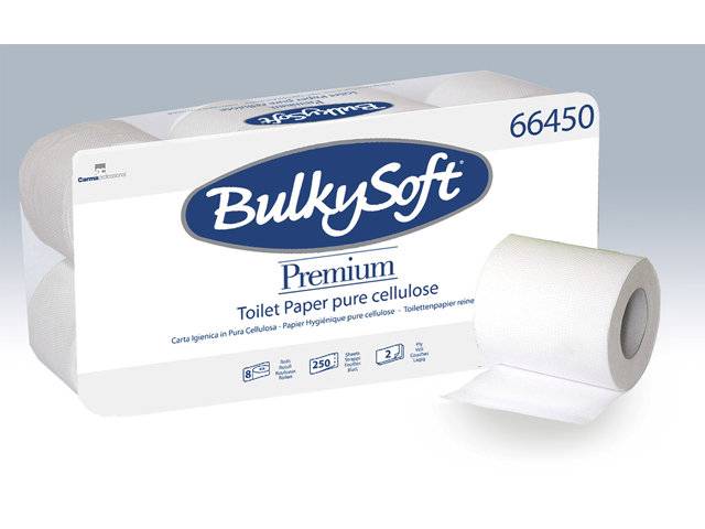 Toiletpapir Bulky Soft Excl. 2-Lags Hvid 30M 96Rl/kar 250Ark