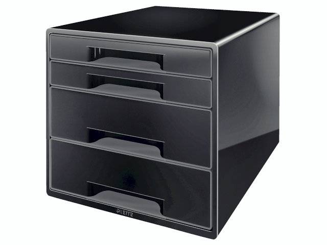 13: Skuffekabinet Leitz Desk Cube 4-Skuffer Sort