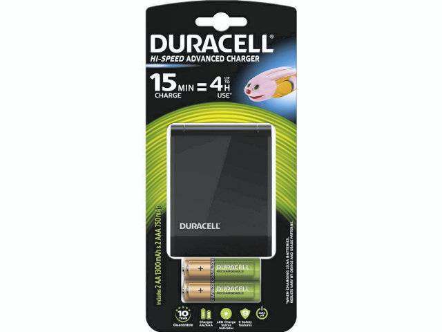 Batterilader Duracell 15 Minutters Oplader