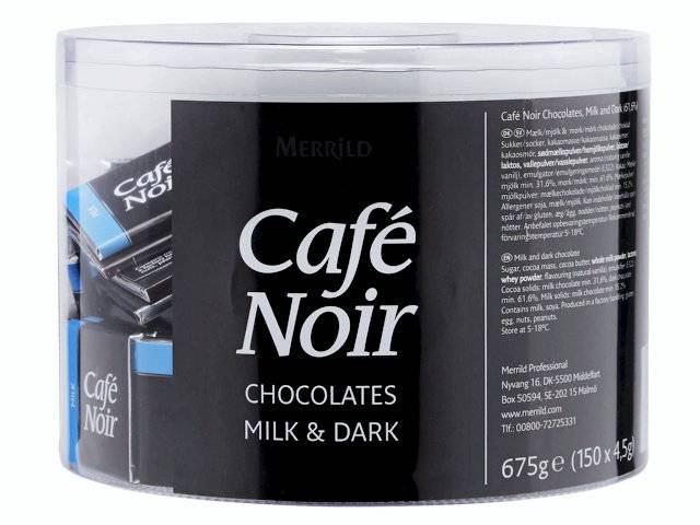 Billede af Chokolade Café Noir Lys/mørk 4,5G 2 Dåser A 150 Stk/pak