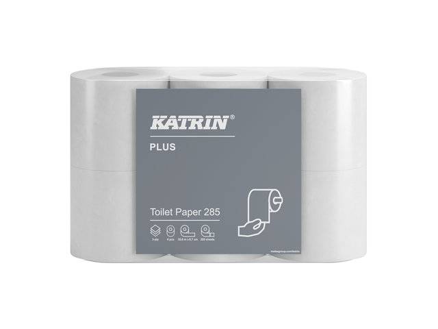 Toiletpapir Katrin Plus 285 Hvid 35M 38411 3-Lag 42Rul/pak Hvid 1X1X1Mm (42Rul)