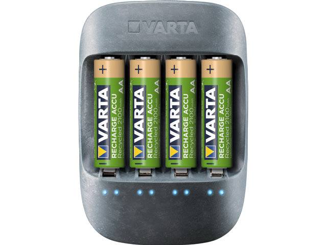 Batterilader Varta Eco Charger + 4 X 56816 Aa 2100Mah