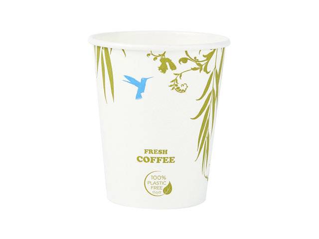 Kaffebæger 8 Oz Plastfri Miljøkop Single Wall 1000Stk/kar