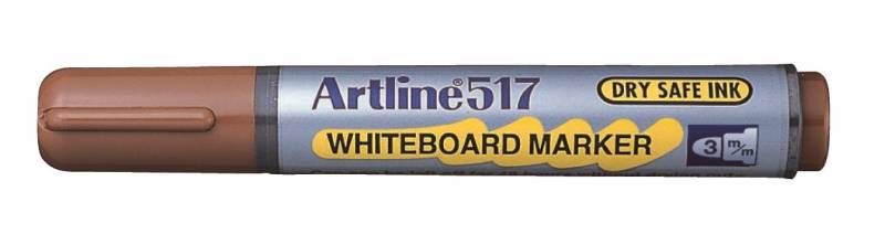 12 stk. Whiteboard Marker Artline 517 Brun