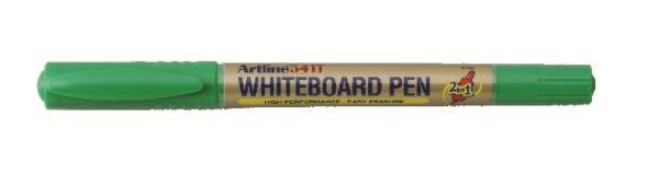 12 stk. Whiteboard Marker Artline 541T 2-I-1 Grøn