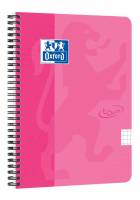Notesbog Oxford TOUCH A5+ pink kvadreret 90g