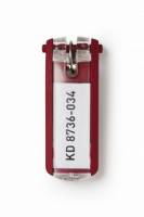 Nøgleskilte til Durable Keybox rød 65x25mm