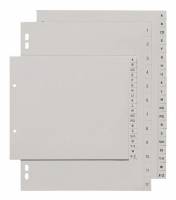 Plastregister grå A5 1-10 m/kartonforblad
