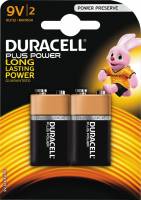 Batteri Duracell Plus Power 9V 2stk/pak