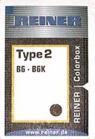 Stempelpude i box Reiner sort b6 type 2 6 cifre