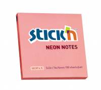 Notes Stick'N NEON rosa 76x76mm 100blade