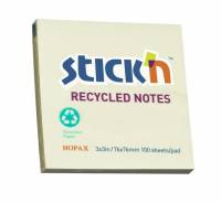 Notes Stick'N Recycled gul 76x76mm 100blade