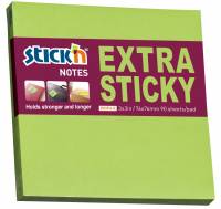 Notes Stick'N Extra Sticky grøn 76x76mm 90blade