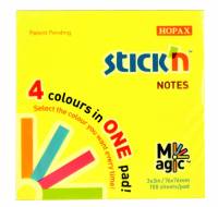 Notes Stick'N Magic Neon 76x76mm 4 farver 100blade