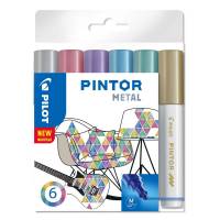 Marker Pilot Pintor assorteret medium Metal Mix 6stk/pak