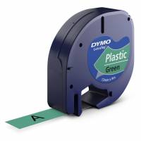 Labeltape DYMO LetraTAG 12mmx4m grøn plasttape