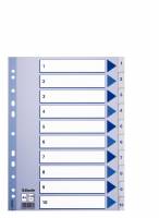 Register PP Esselte A4 1-10 m/hvid kartonforblad