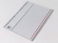 Plastregister Q-Line A4 1-31 grå m/kartonforblad
